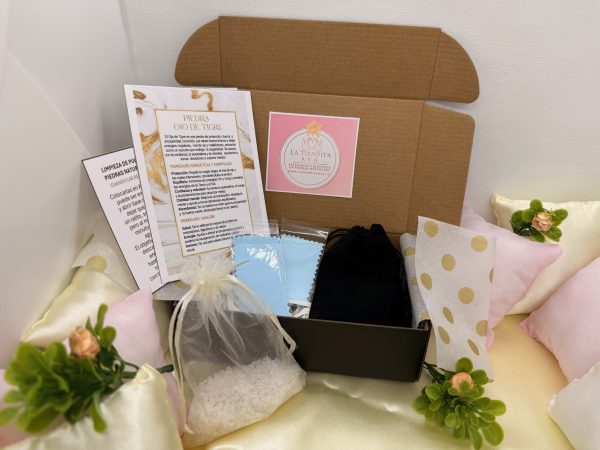 Caja-Negra Pulsera Ojo de Tigre con plata - Hombre