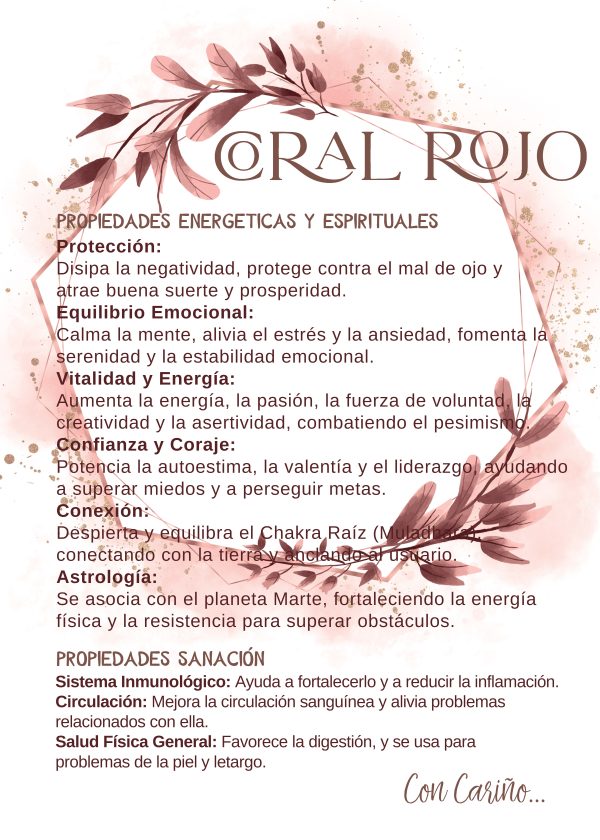 Coral Rojo Pulsera Coral con Plata Nudo de Bruja y San Benito