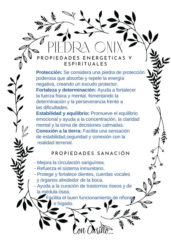 Onix Hombre Pulsera Onix 8 mm con Plata Hombre