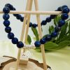 Pulsera Lapislazuli 6mm con Plata Flor de Loto