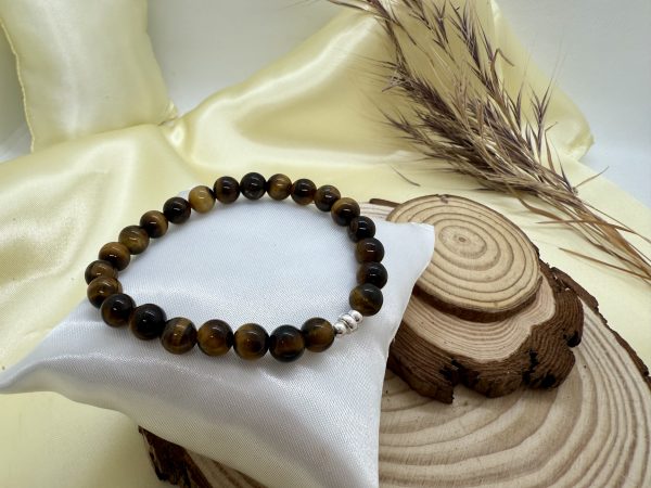 PN 0013 - Foto 4 Pulsera Ojo de Tigre con plata - Hombre