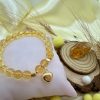 PN 0015 - Foto 2 Pulsera Citrino con Baño de oro - Corazón