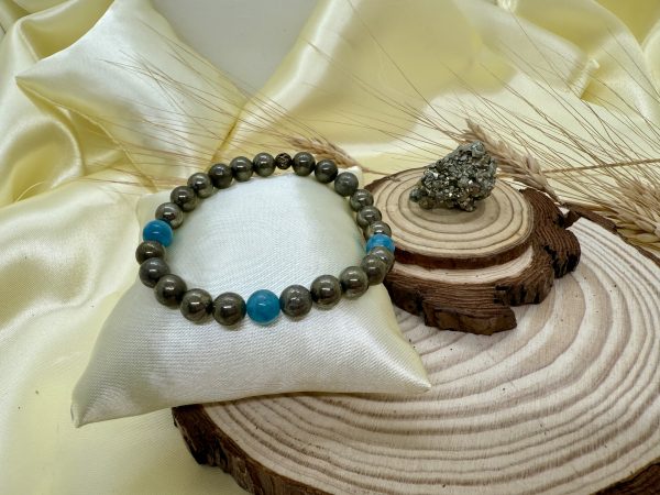 PN 0017 - Foto 2 Pulsera Pirita con Apatita - Hombre