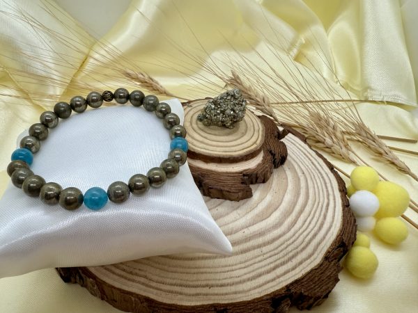 PN 0017 - Foto 3 Pulsera Pirita con Apatita - Hombre