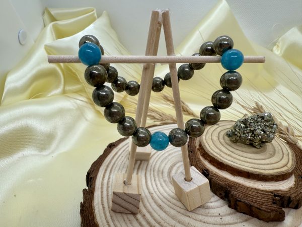 PN 0017 - Foto 4 Pulsera Pirita con Apatita - Hombre