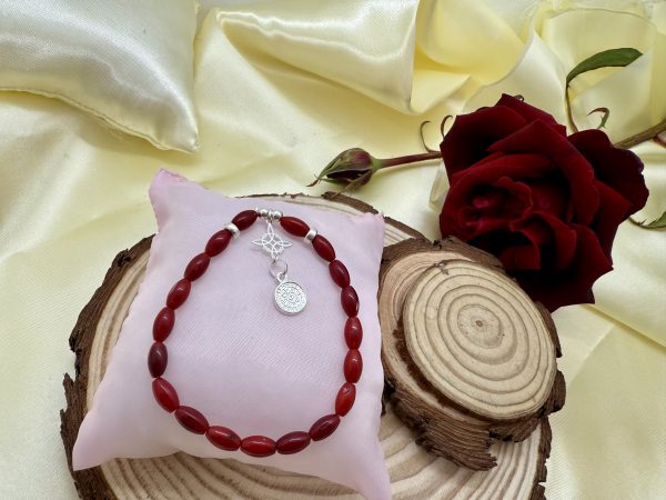 PN 0018 - Foto2 Pulsera Coral con Plata Nudo de Bruja y San Benito