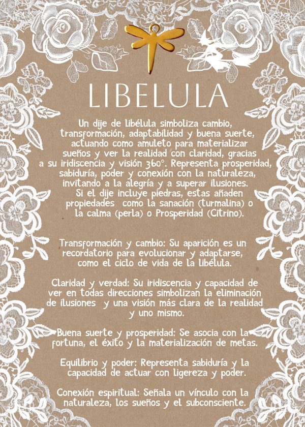 Pulsera Cuarzo Rutilado con Baño de oro - Libelula